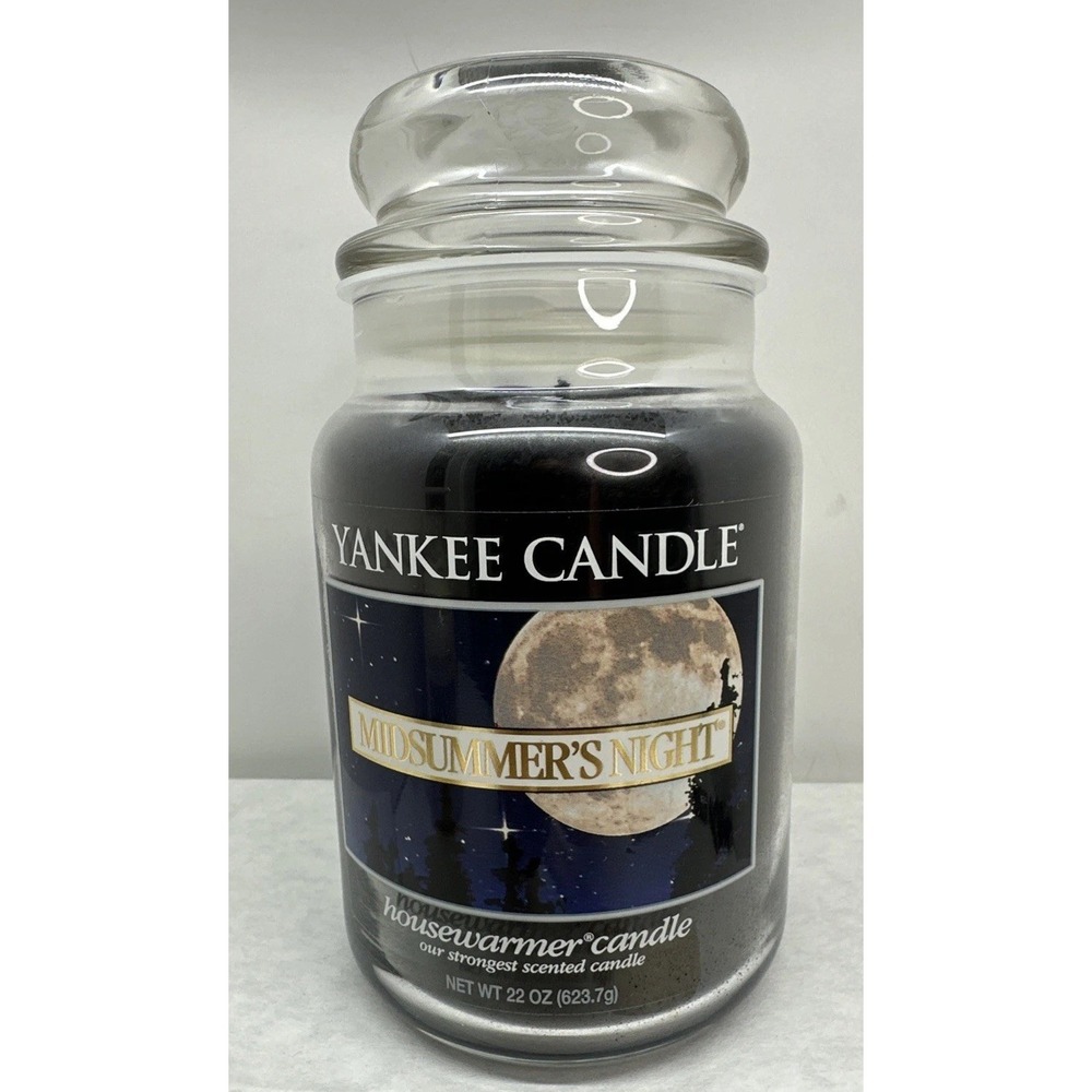 Yankee Candle MIDSUMMERS NIGHT 22oz Large Jar Original White Label Housewarmer